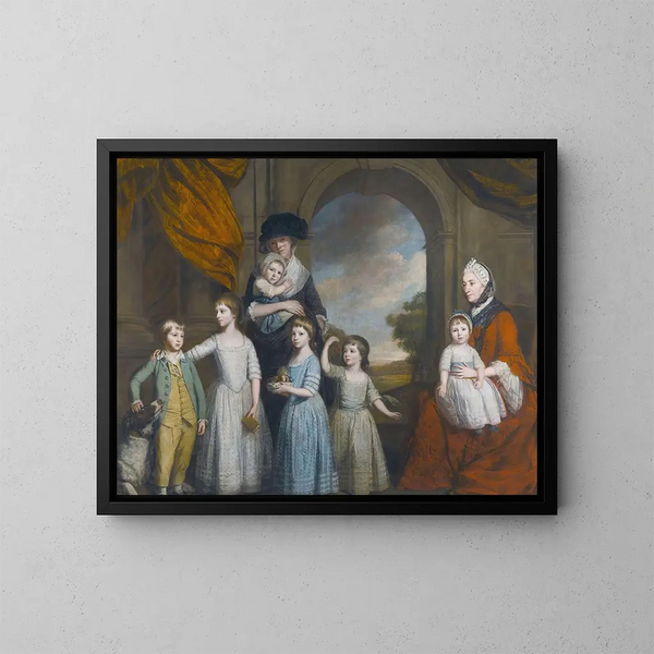 Portrait der Kinder von William Craven, 6. Baron Craven - Thomas Beach — gerahmtes Bild an der Wand