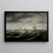 Verlust des Segelschiffs John S Spence aus Norfolk, Virginia, 2. Ansicht, Rettung der Überlebenden - Thomas Birch — gerahmtes Bild an der Wand
