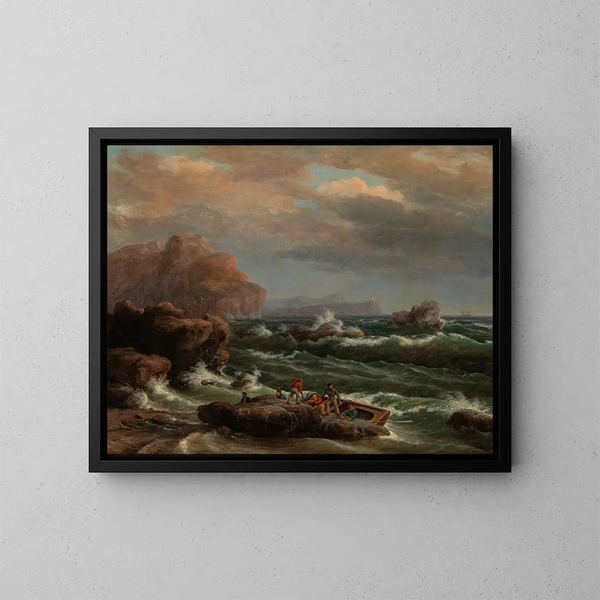 Tirant vers le rivage - Thomas Birch — gerahmtes Bild an der Wand