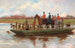 M. Edward Lycett Green und die Hunde von York und Ainsty auf der Fähre bei Newby - Thomas Blinks — Ansicht des Kunstwerks