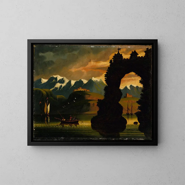 Landschaft - Thomas Chambers — gerahmtes Bild an der Wand