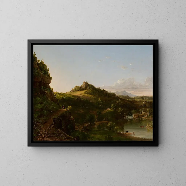Landschaft der Catskills - Thomas Cole — gerahmtes Bild an der Wand
