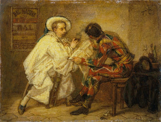 Arlequin und Pierrot - Thomas Couture — Ansicht des Kunstwerks