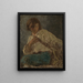 Studie eines Porträts des Malers Anselm Feuerbach - Thomas Couture — gerahmtes Bild an der Wand