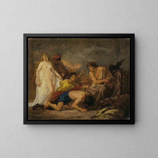 Timon d'Athènes - Thomas Couture — gerahmtes Bild an der Wand