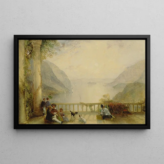 Thomas Creswick - Figures on a Balcony probably at Westpoint.webp
