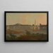 Pinasse, die den Ganges vor der Festung von Monghyr hinunterfährt - Thomas Daniell — gerahmtes Bild an der Wand
