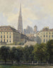 Ansicht der Kathedrale Saint-Étienne vom Glacis - Thomas Ender — Ansicht des Kunstwerks