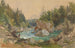 Flusslandschaft mit bewaldeten Alpen - Thomas Ender — Ansicht des Kunstwerks