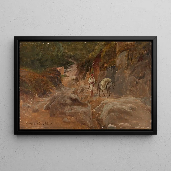 Route à Carrare - Thomas Fearnley — gerahmtes Bild an der Wand