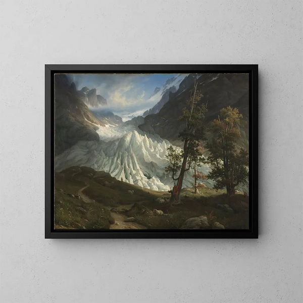Der Gletscher von Grindelwald - Thomas Fearnley — gerahmtes Bild an der Wand