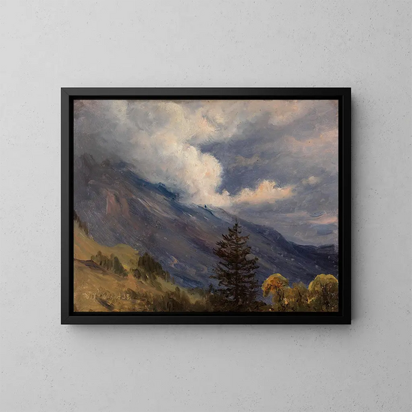 Ansicht von Grindelwald in der Schweiz - Thomas Fearnley — gerahmtes Bild an der Wand