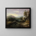 Landschaft mit Brücke in den Bergen - Thomas Gainsborough — gerahmtes Bild an der Wand