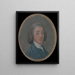 Portrait eines jungen Mannes mit gepudertem Haar - Thomas Gainsborough — gerahmtes Bild an der Wand