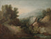 Landschaftliches, bewaldetes Felsen-Gemälde mit einer Talmulde und einem Wasserfall - Thomas Gainsborough — Ansicht des Kunstwerks