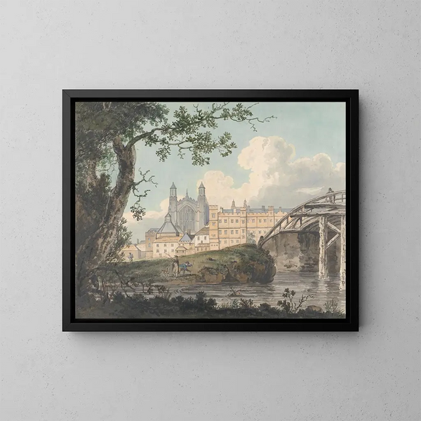 College of Eton vom Datchet Road - Thomas Girtin — gerahmtes Bild an der Wand