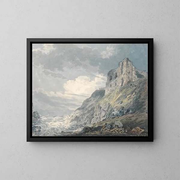 Château de Findlater à Banff - Thomas Girtin — gerahmtes Bild an der Wand