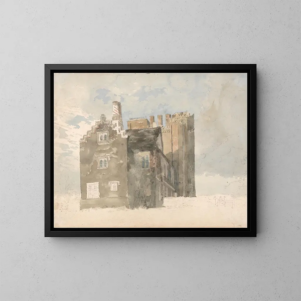 Hall de Layer Marney, Essex - Thomas Girtin — gerahmtes Bild an der Wand