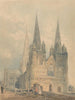 Kathedrale von Lichfield Staffordshire - Thomas Girtin — Ansicht des Kunstwerks