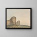Château de Pevensey, Sussex - Thomas Girtin — gerahmtes Bild an der Wand