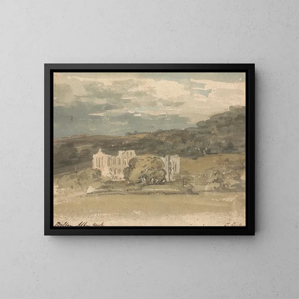 Abtei von Rievaulx, Yorkshire - Thomas Girtin — gerahmtes Bild an der Wand