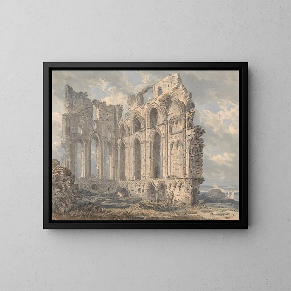 Prieuré de Tynemouth, Northumberland - Thomas Girtin — gerahmtes Bild an der Wand