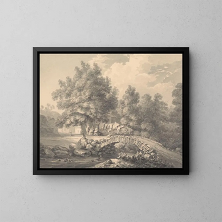 Eine rustikale Szene - Thomas Hearne — gerahmtes Bild an der Wand