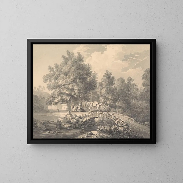Eine rustikale Szene - Thomas Hearne — gerahmtes Bild an der Wand