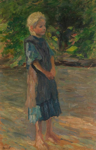 Thomas Herbst - Stehendes Mdchen im blauen Kleid.webp