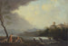Fantasie-Landschaft im italienischen Stil mit klassischen Figuren und Wasserfall - Thomas Jones — Ansicht des Kunstwerks