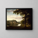 Landschaft mit Blick auf den Fluss Wye - Thomas Jones — gerahmtes Bild an der Wand