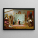 Innenraum mit Porträts - Thomas Le Clear — gerahmtes Bild an der Wand