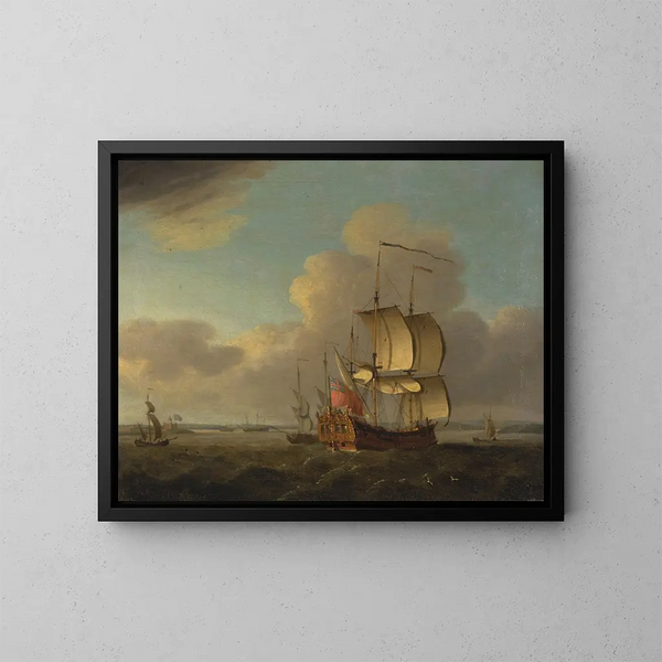 Navigation im Mündungsgebiet der Themse - Thomas Mellish — gerahmtes Bild an der Wand