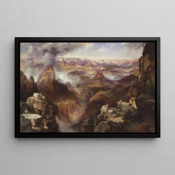 Großes Colorado-Fluss-Gemälde von Thomas Moran — gerahmtes Bild an der Wand
