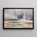 Das Schloss Geysir, Upper Geyser Basin, Yellowstone-Nationalpark - Thomas Moran — gerahmtes Bild an der Wand