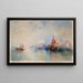 Die Lagune, die auf Santa Maria della Salute blickt - Thomas Moran — gerahmtes Bild an der Wand