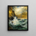Die Welle, die zurückweicht - Thomas Moran — gerahmtes Bild an der Wand