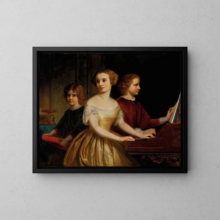 Die Parmly-Schwestern - Thomas Prichard Rossiter — gerahmtes Bild an der Wand