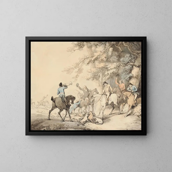 La Mort du Renard - Thomas Rowlandson — gerahmtes Bild an der Wand