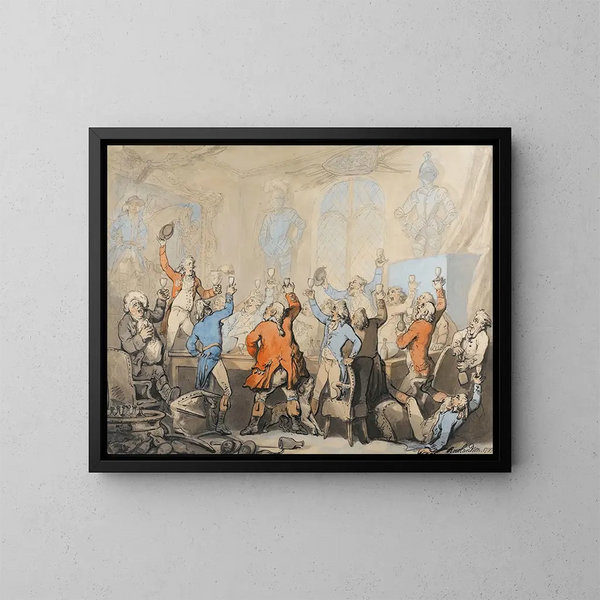 Der Jagdbrunnen - Thomas Rowlandson — gerahmtes Bild an der Wand