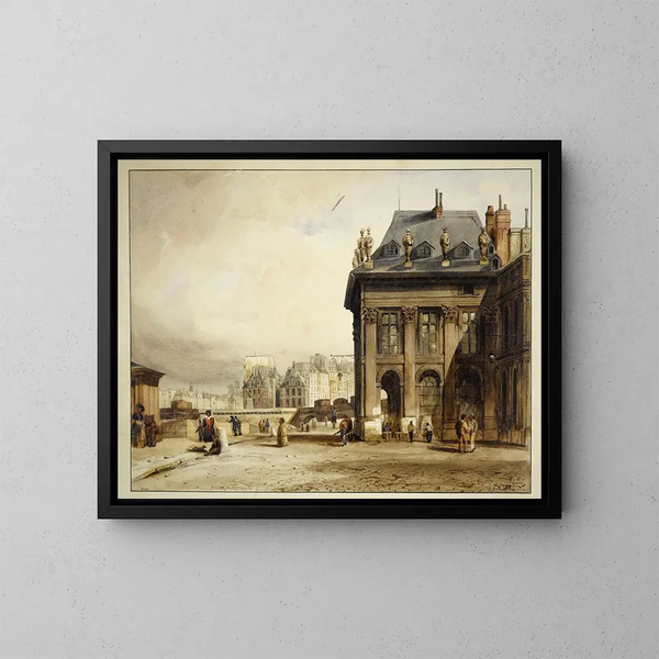 L'Institut de la aile gauche avec le portique - Thomas Shotter Boys — gerahmtes Bild an der Wand