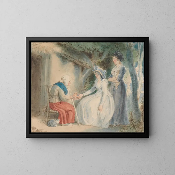 Die Wahrsagerin - Thomas Stothard — gerahmtes Bild an der Wand