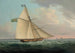 Der irische Postpaket Earl Of Leicester mit 10 Kanonen, das sich Hook Head bei der Einfahrt in den Hafen von Waterford nähert - Thomas Whitcombe — Ansicht des Kunstwerks