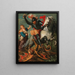 Saint Georges tötend den Drachen - Thomas Willeboirts Bosschaert — gerahmtes Bild an der Wand