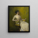 Dame in Weiß - Thomas Wilmer Dewing — gerahmtes Bild an der Wand