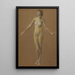 Aktstudie - Thomas Wilmer Dewing — gerahmtes Bild an der Wand