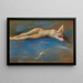 Figur einer nackten jungen Frau liegend - Thomas Wilmer Dewing — gerahmtes Bild an der Wand