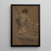 Der Musiker - Thomas Wilmer Dewing — gerahmtes Bild an der Wand
