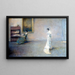 Die weiße Robe - Thomas Wilmer Dewing — gerahmtes Bild an der Wand