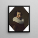 Portrait eines Gentlemans mit einer Fantasiefraise - Thomas de Keyser — gerahmtes Bild an der Wand